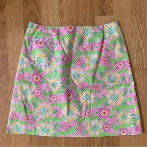 Lilly Pulitzer Alligator patterned skirt Sz 10